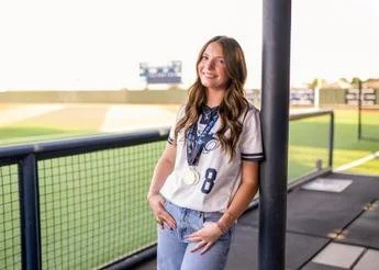 Kate Seaton in her Southmoore softball uniform