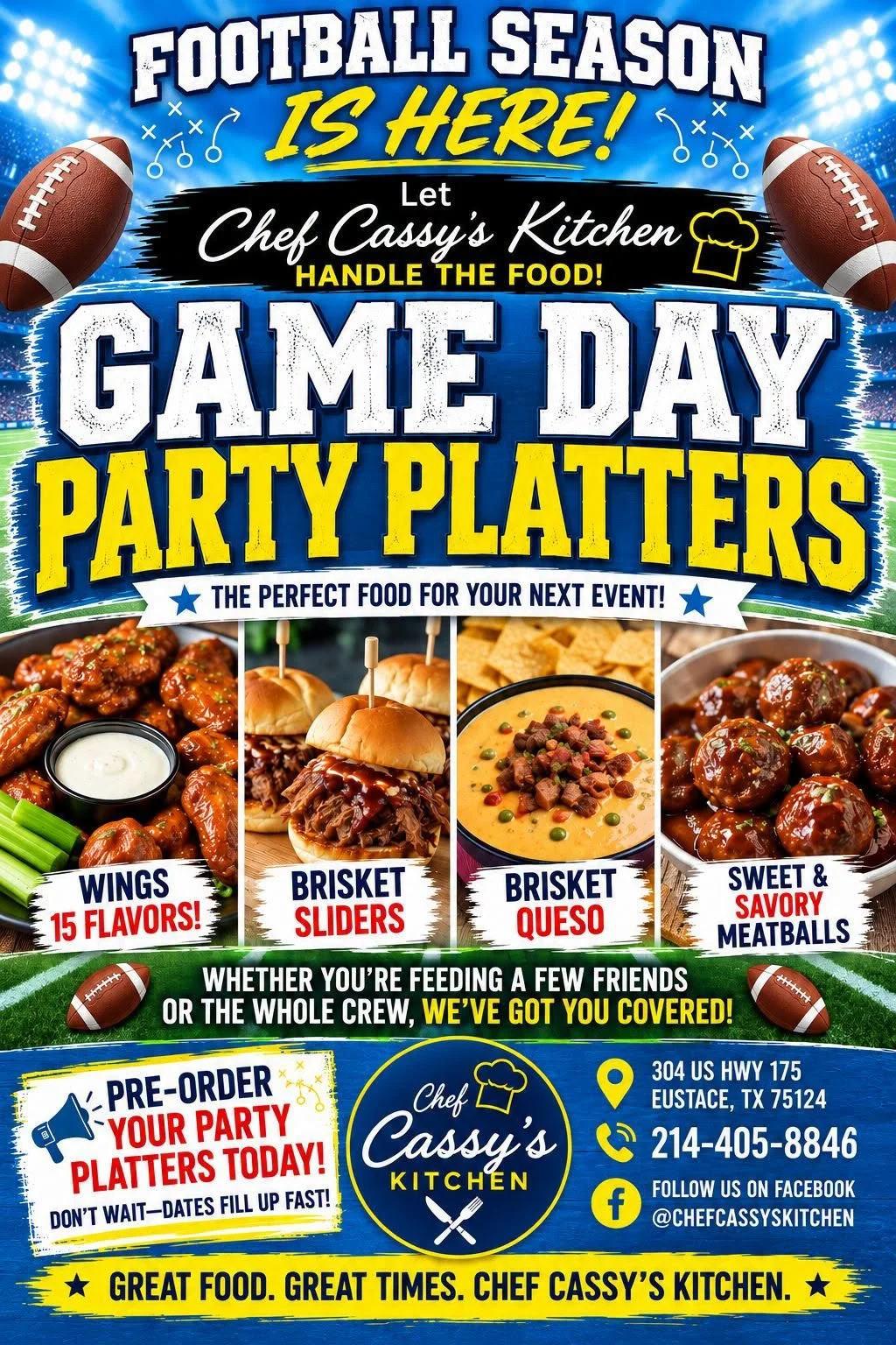 Chef Cassey football food