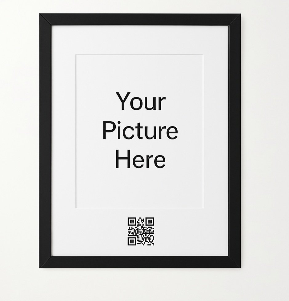 Black A5 Frame with QR Code