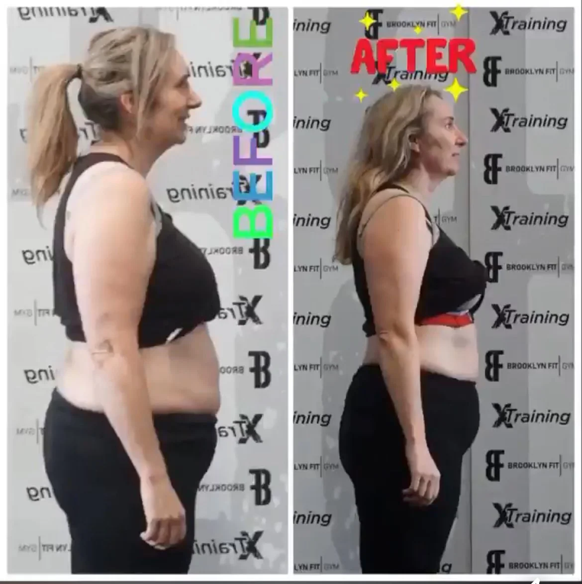 Client transformation collage – female