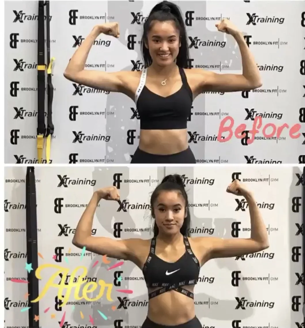 Personal training transformation photo front view