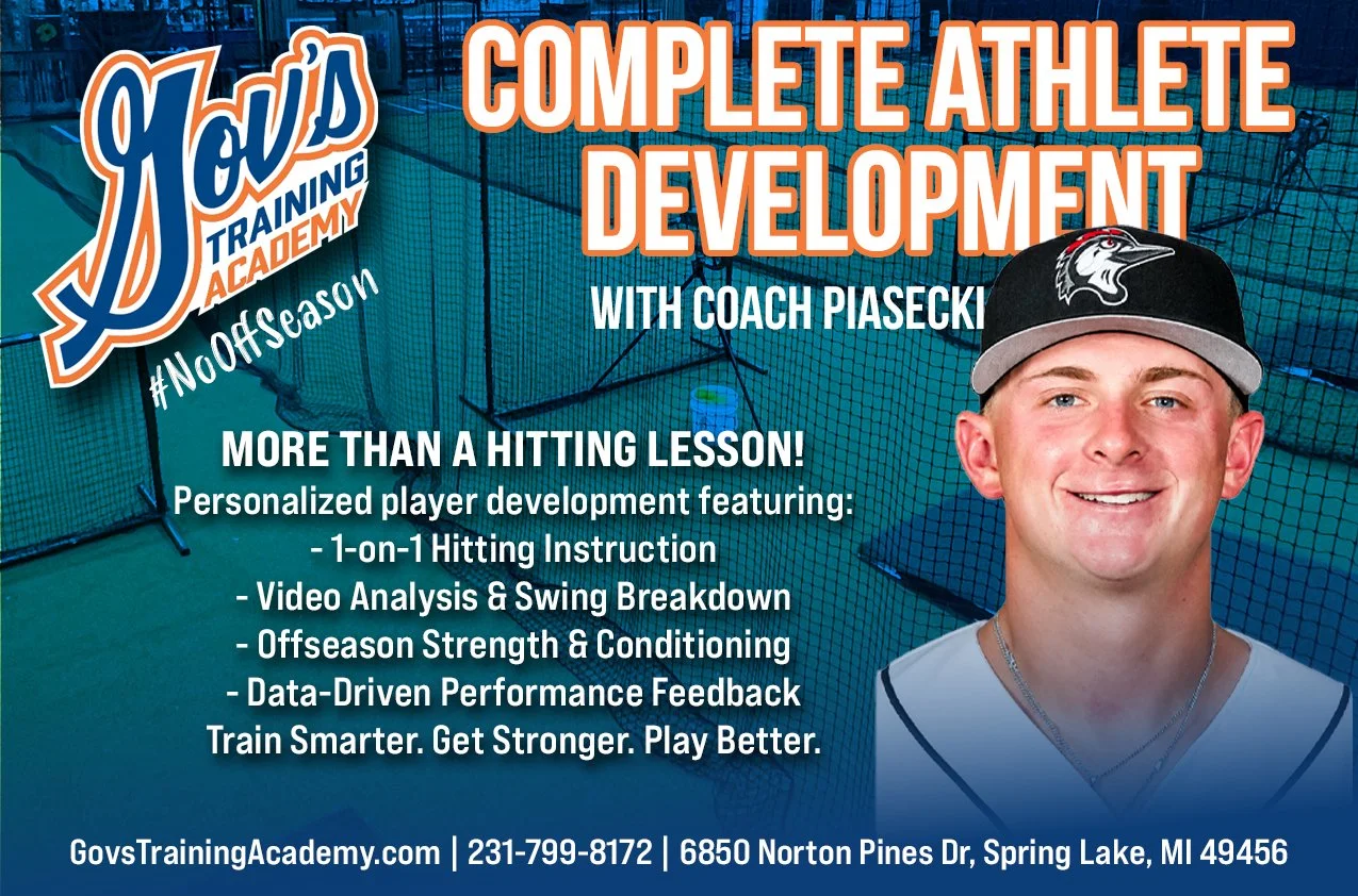 Baseball player working on skill development at Gov's Training Academy