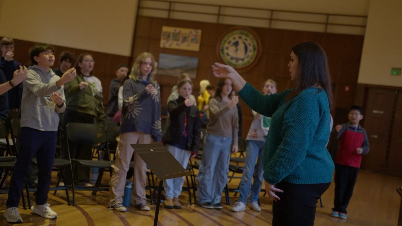 Pacific Youth Choir singers in rehearsal