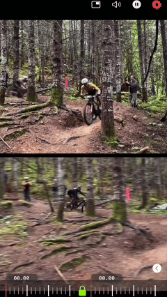 RaceTime side-by-side frame-by-frame analysis