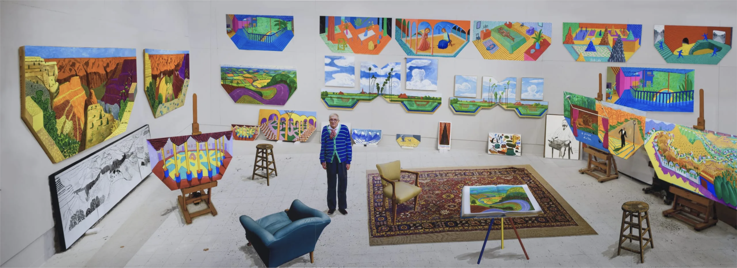 David Hockney, In the Studio, December 2017