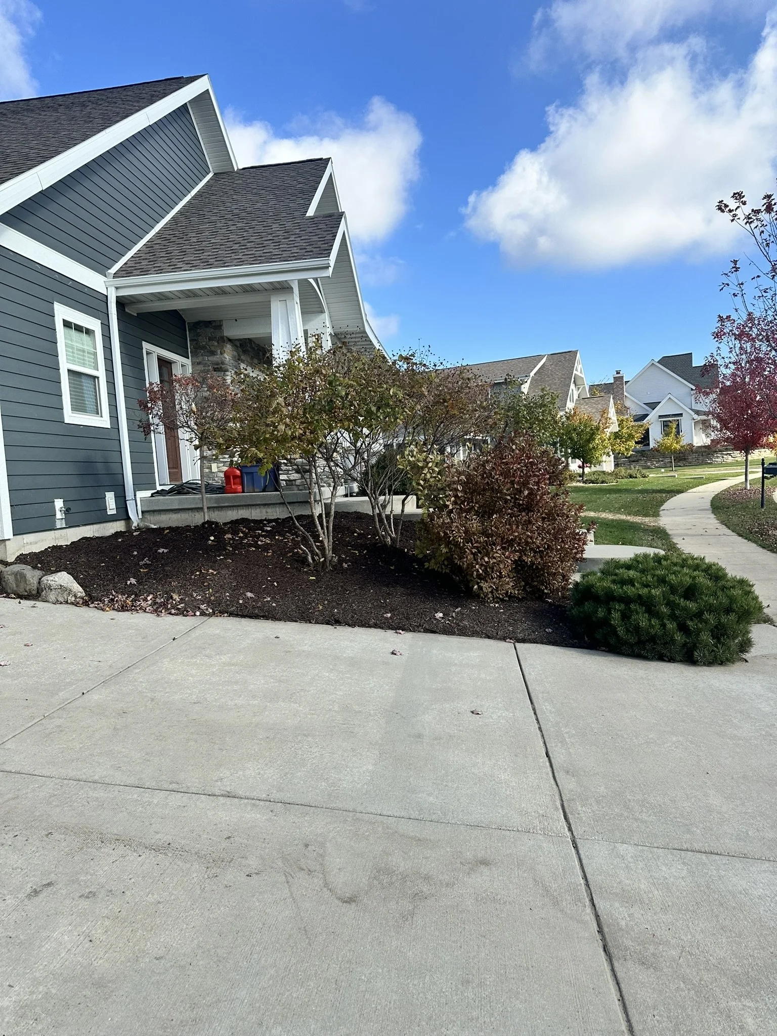 Landscape cleanup before — Waunakee WI