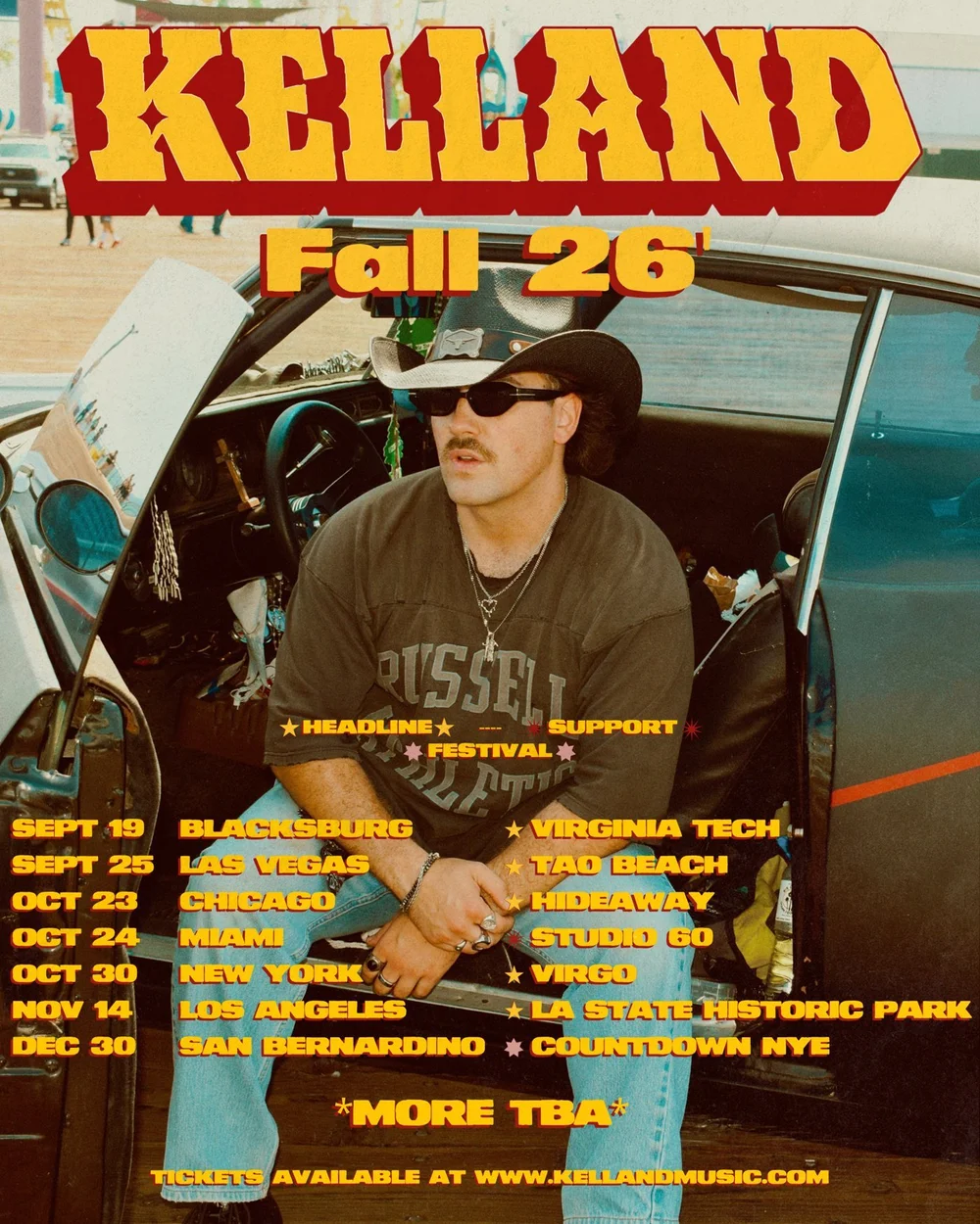 Kelland Fall 26 tour poster