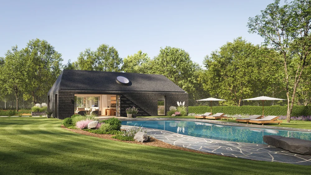 Stonehenge Pool House — architectural visualization by Bobak Studio