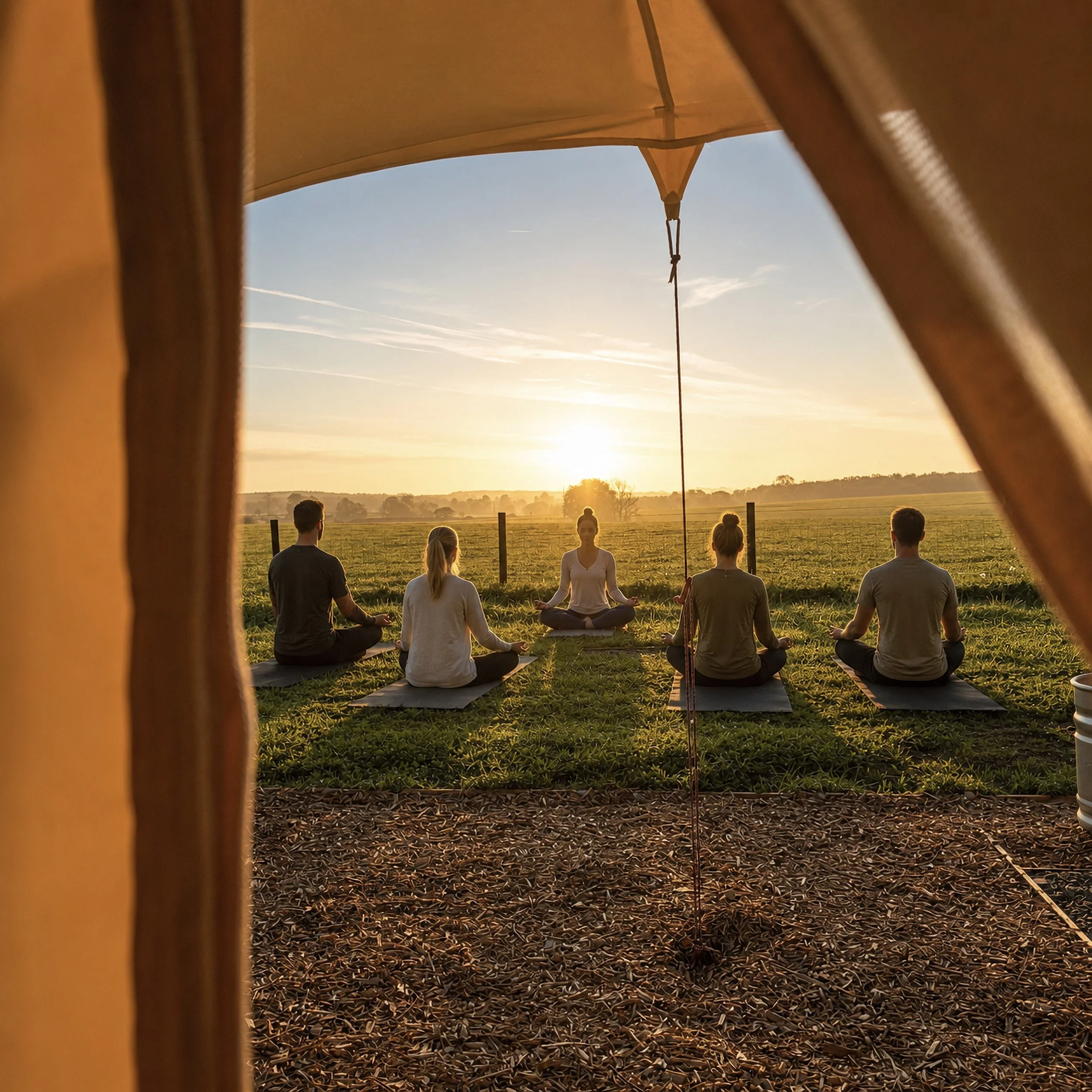 Wellness retreat setting in the National Forest near Broadleaves Glamping