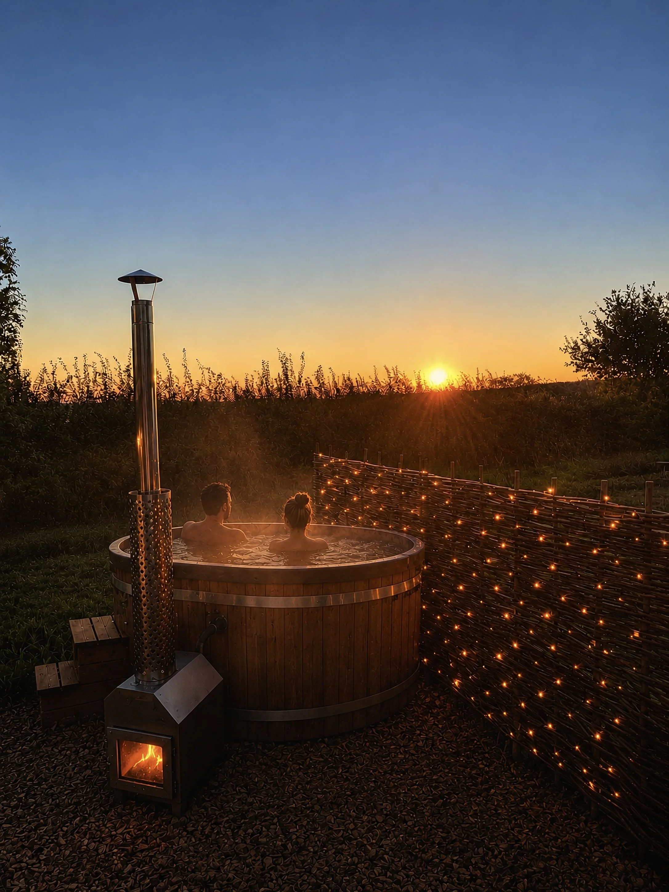 Romantic glamping with hot tub in Derbyshire