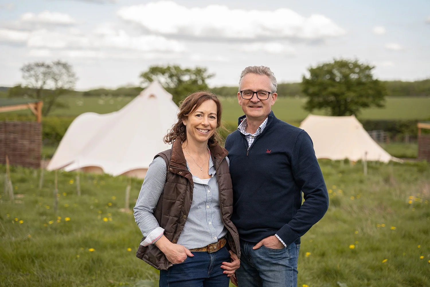 Rupert and Kerry Whyte at Broadleaves Glamping