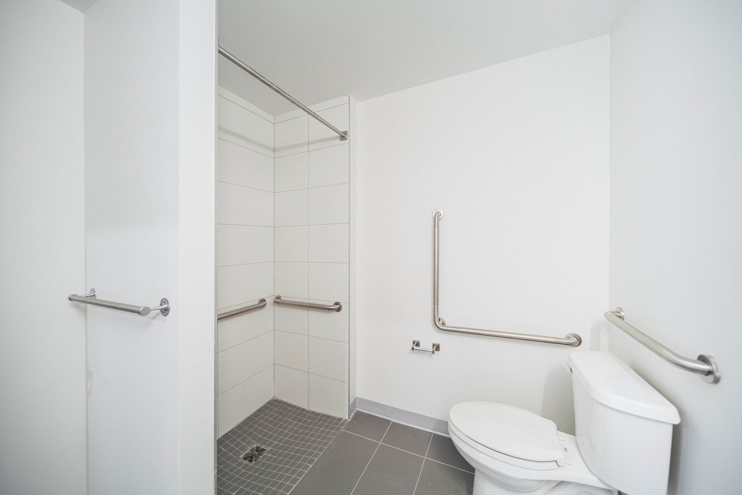 Roll-in shower