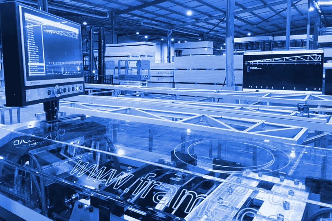 The FRAMECAD roll-forming line at Riverina Steel Frames in Wagga Wagga