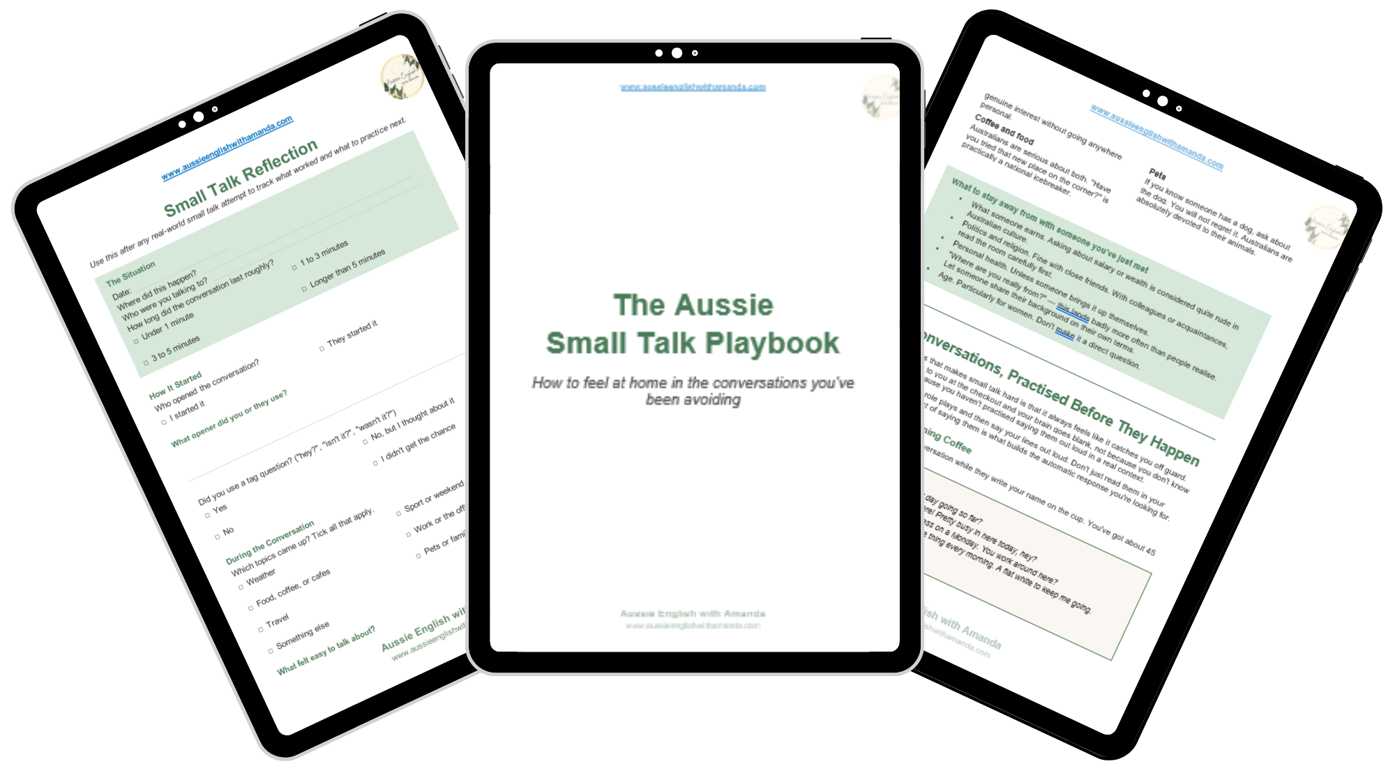 Aussie Small Talk Playbook Mockup