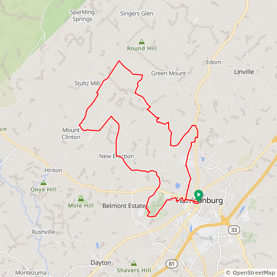 Harrisonburg Mt Clinton FCT Loop - 23.3 miles