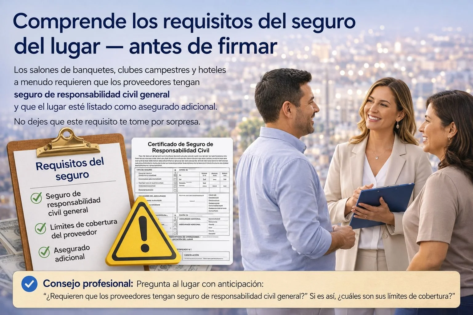 Comprende los requisitos del seguro del salón antes de firmar — proveedores con seguro de responsabilidad civil para tu quinceañera en DFW.