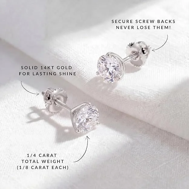 Diamond stud earrings as a milestone quinceañera gift