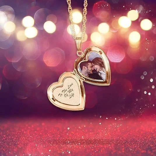 Sterling silver heart locket quinceañera gift she can fill with a family photo