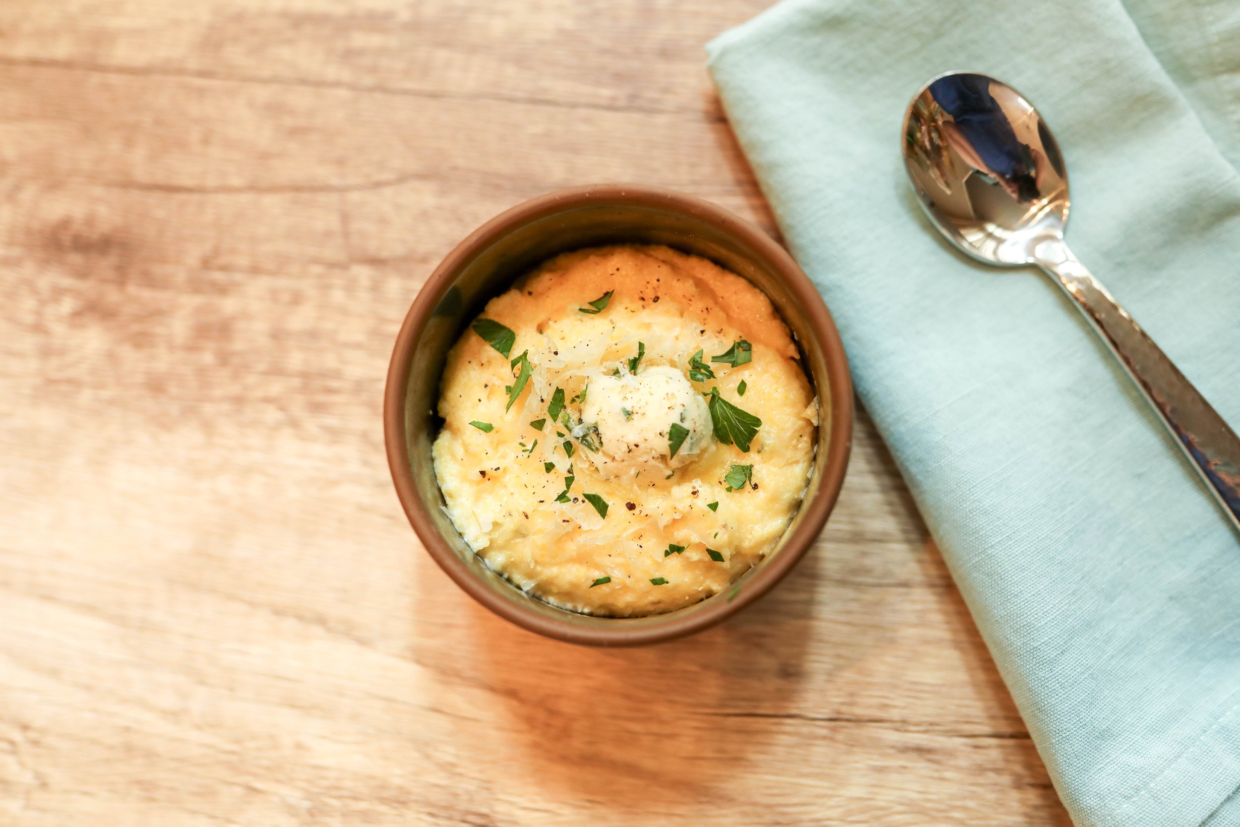 Garlic Herb Butter Polenta