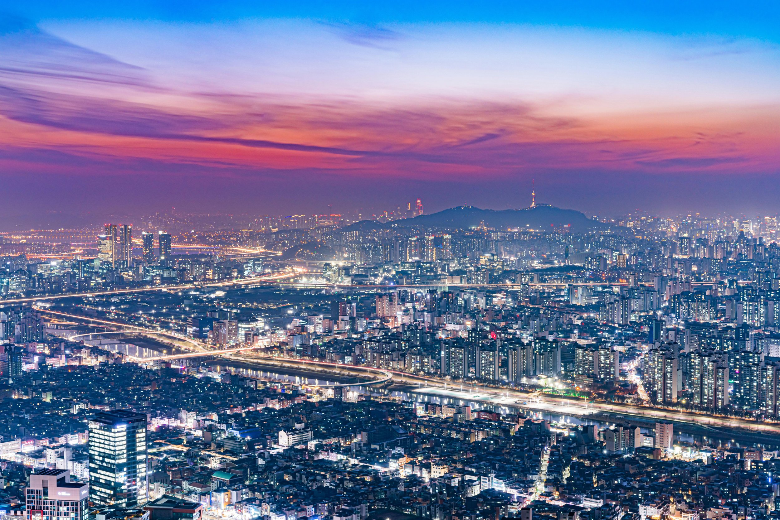 Aerial view of Seoul