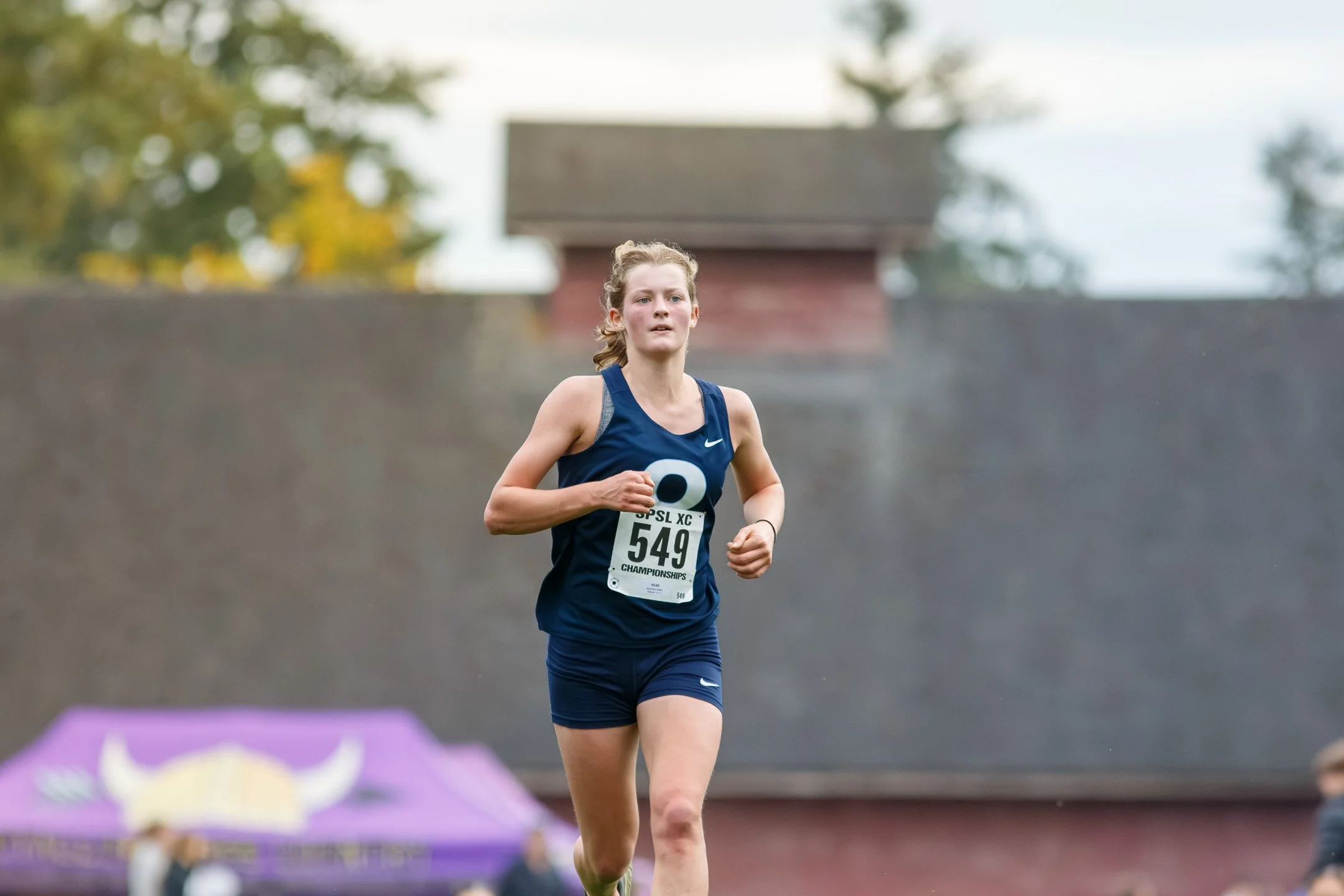 Gretchen Hillier racing in the SPSL 4A cross country season