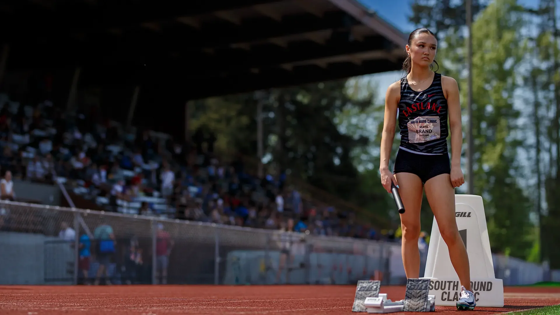 Maya Brand of Eastlake High School track at the South Sound Classic in Puyallup
