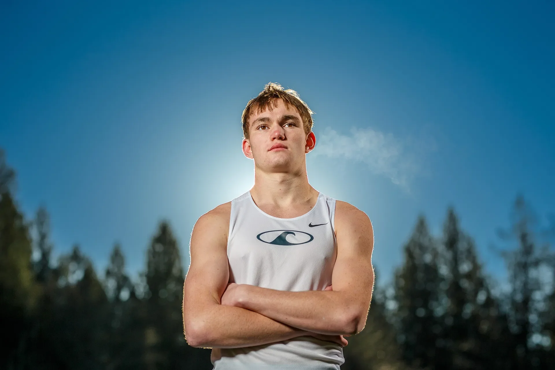 Max Dower in an editorial portrait session, 2026