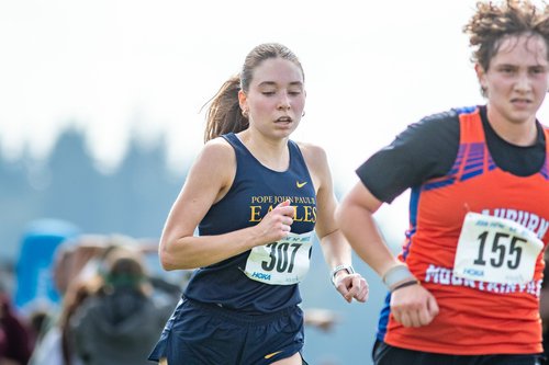 Isla Valpiani of Pope John Paul II cross country. Photo by Russell Moore.
