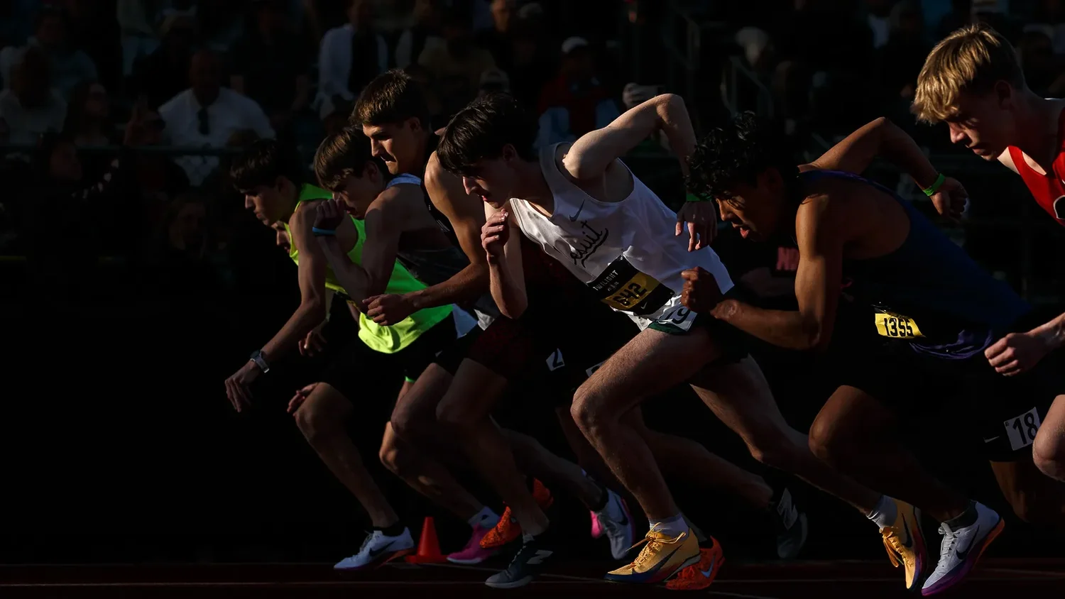Elite high school athletes at the Nike Jesuit Twilight Relays 2026