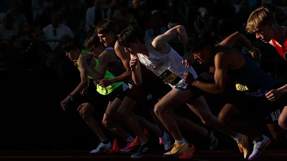 Elite high school athletes at the Nike Jesuit Twilight Relays 2026, Portland OR