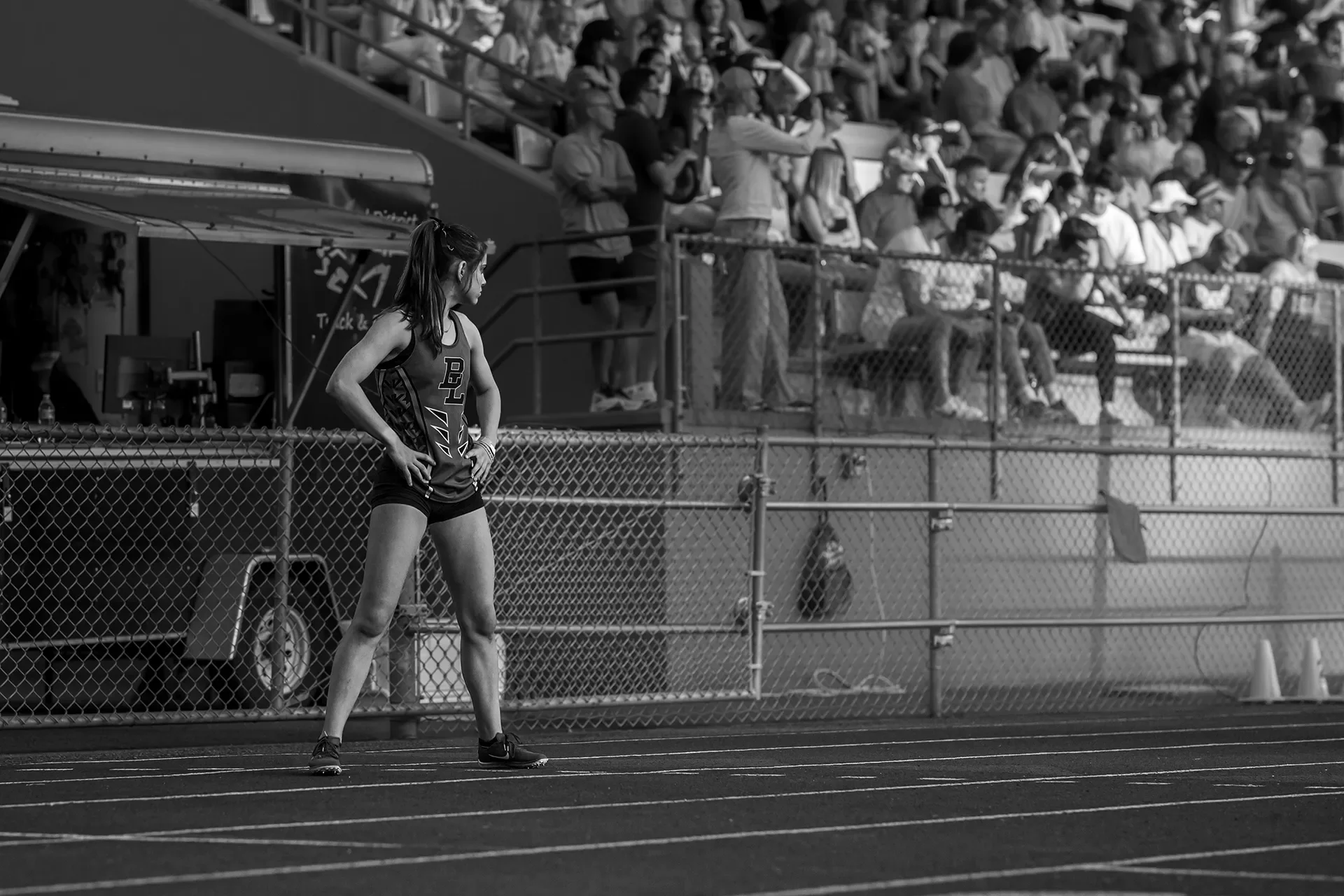 Latham West of Bonney Lake after the 4x400m relay at the 2026 district championships