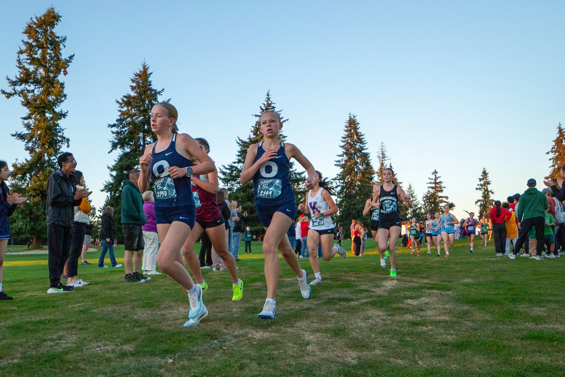 Eliza Johnson racing at the Nike Twilight XC 2026
