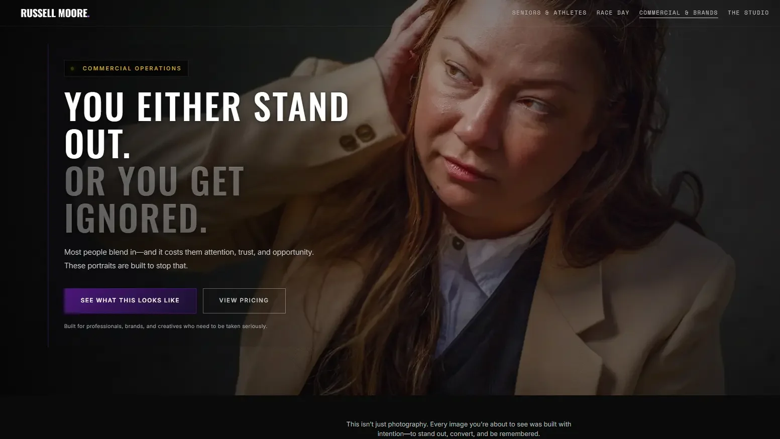 Cinematic visual asset living inside a complex e-commerce UI wireframe