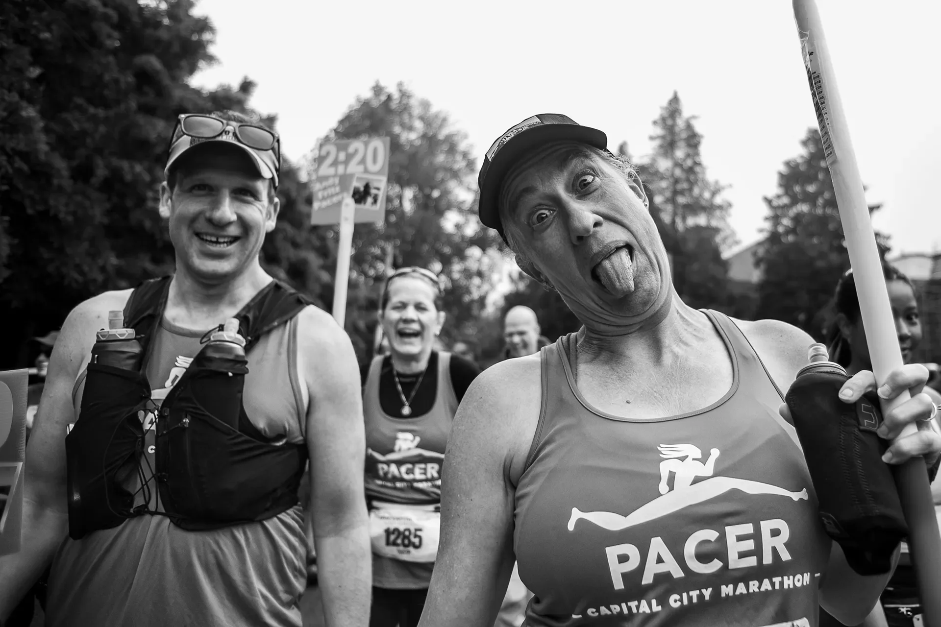 Half marathon pacers leading the field