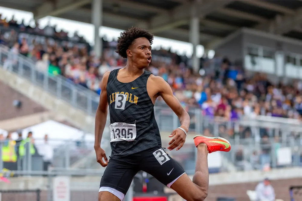 Boys 100m at the WIAA state track championship, Tacoma WA 2026
