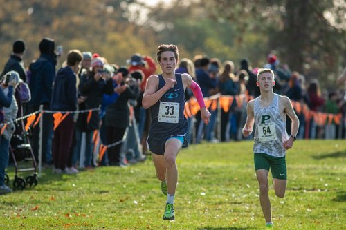 Jack Greer of Gig Harbor cross country. Photo by Russell Moore.