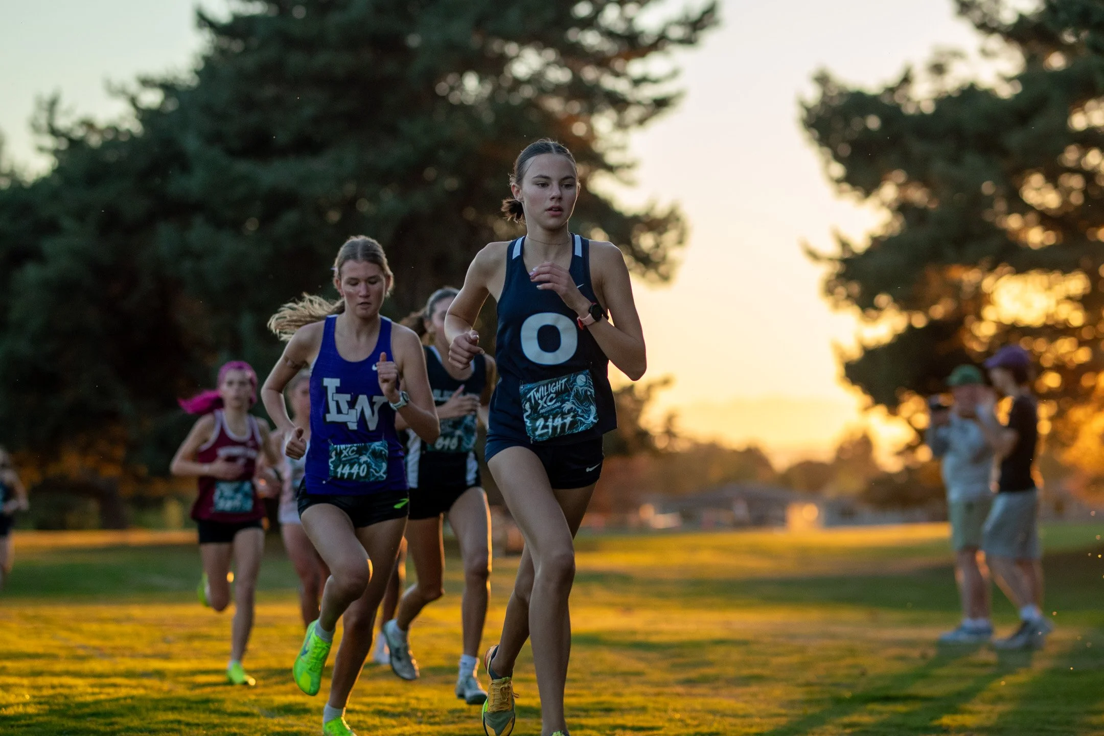 Leah Hennen racing at the Nike Twilight XC 2026