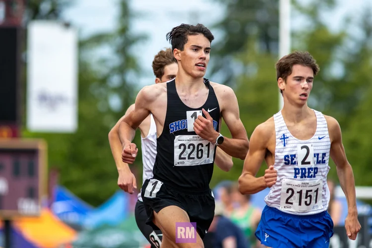 Elijah Graves of Shorewood competing at the WIAA State Track and Field Championships (2026)