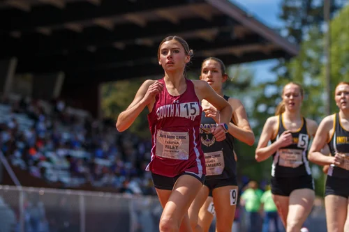Tabitha Riley of South Kitsap cross country. Photo by Russell Moore.