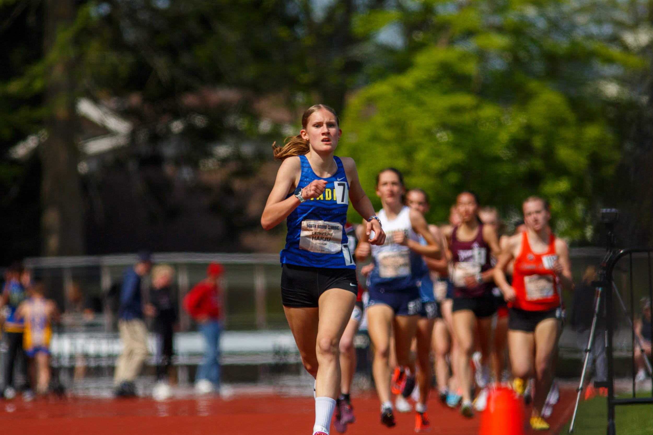 Catherine Harju racing at the South Sound Classic, Stadium HS