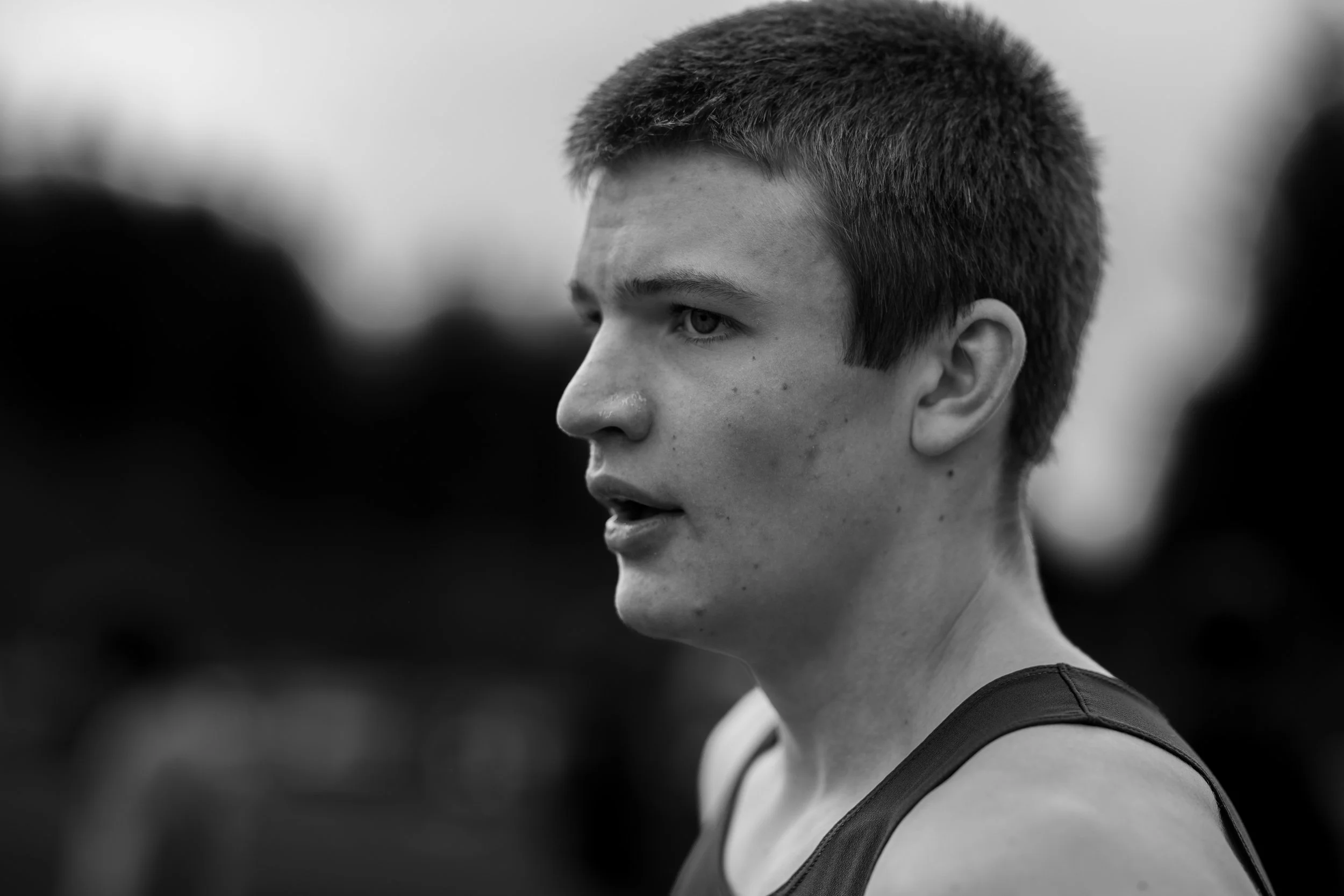 Wesley Stevick pushing the pace during the 1600m track event in Olympia.