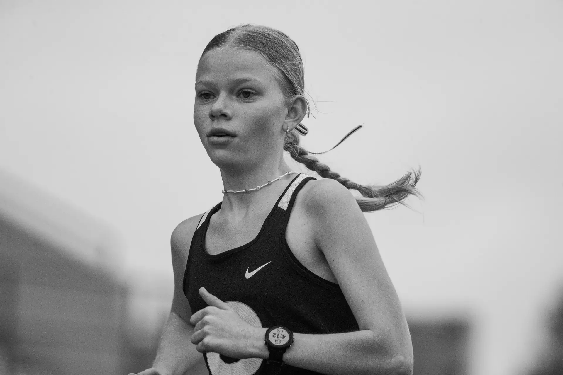Eliza Johnson of Olympia High School competing in the 1600m track event.