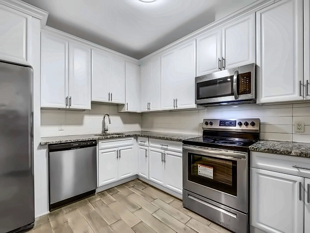 Chef-style kitchen with stainless steel appliances