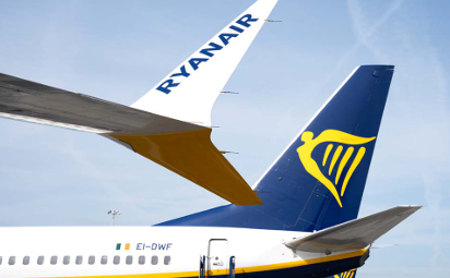 Ryanair aircraft tails