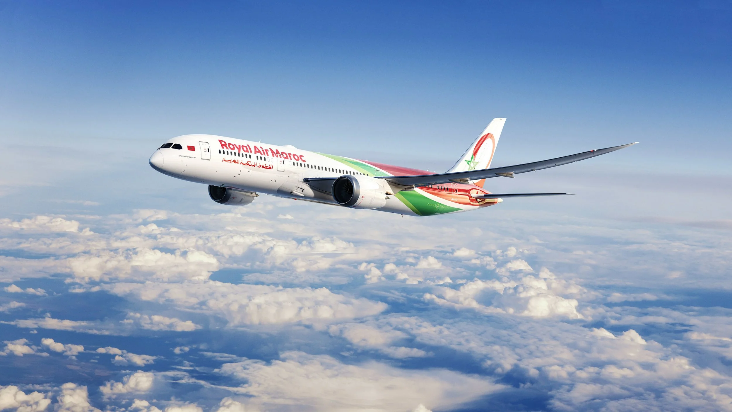 Royal Air Maroc Boeing 787 Dreamliner representing inaugural Casablanca Los Angeles service