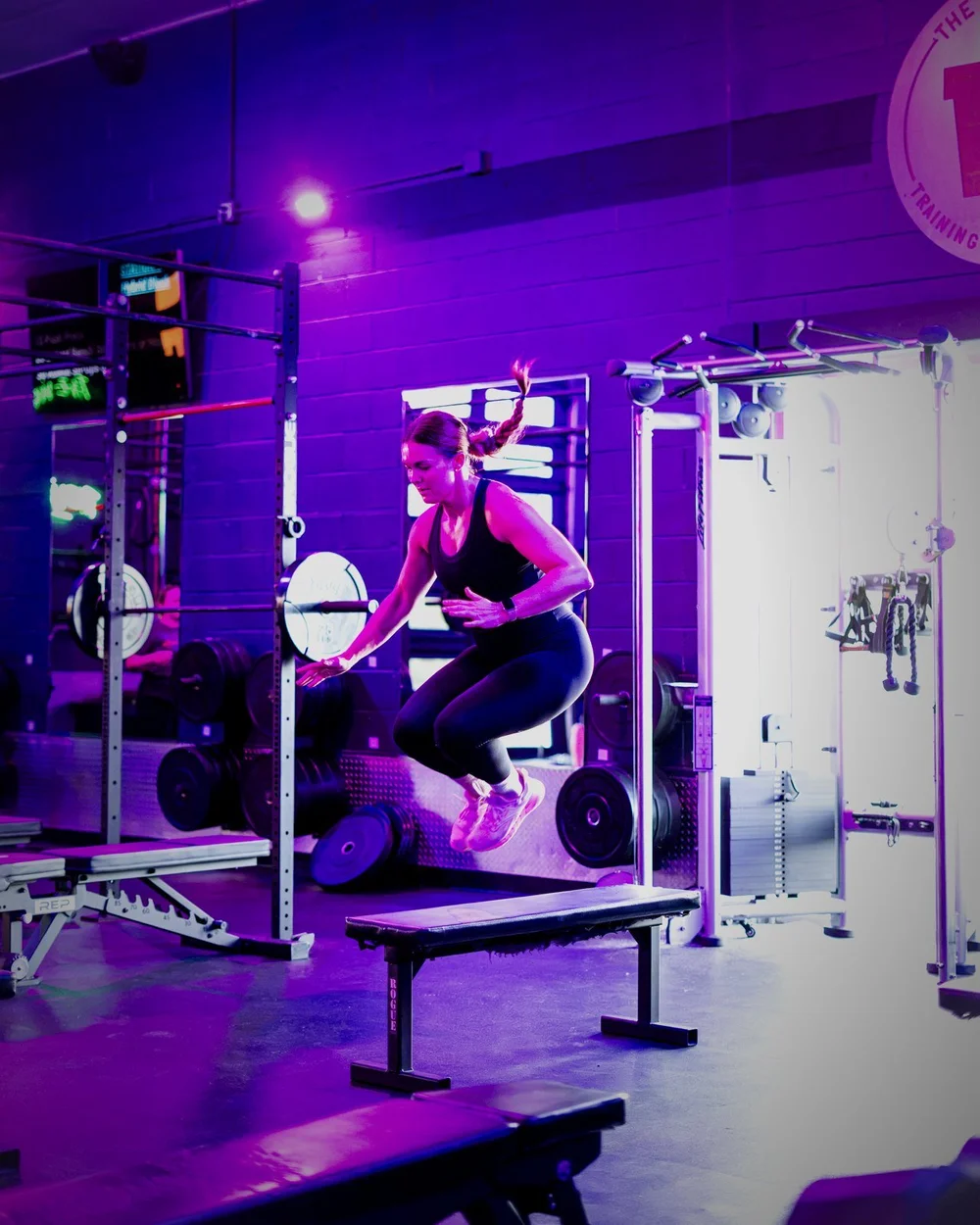 Member doing a box jump