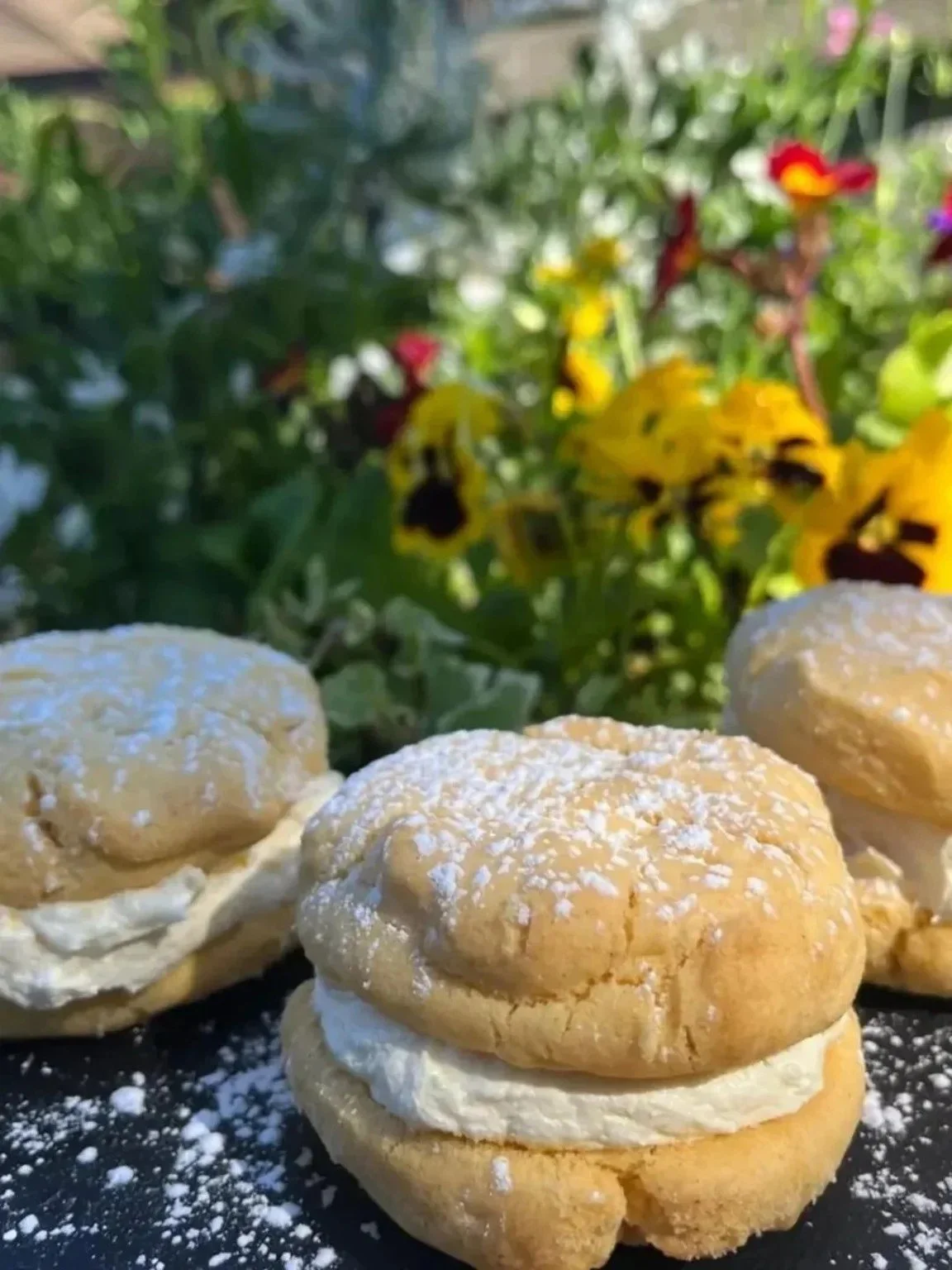 Scones with cream and jam