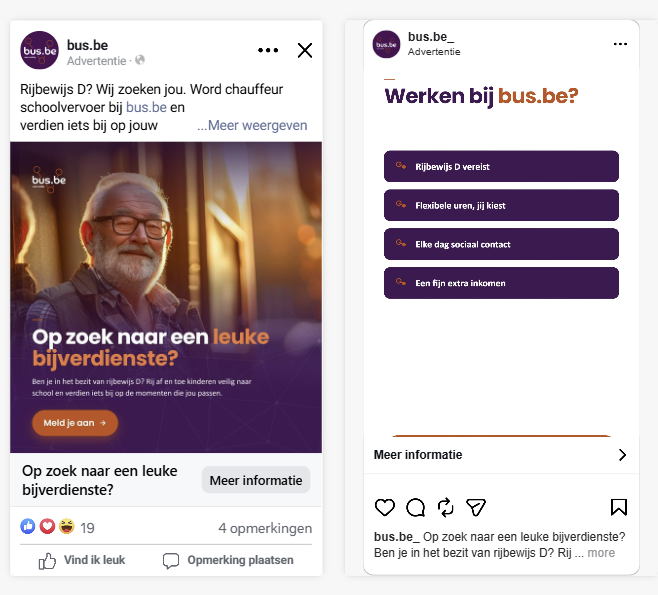 Advertentiecampagne voor Bus.be