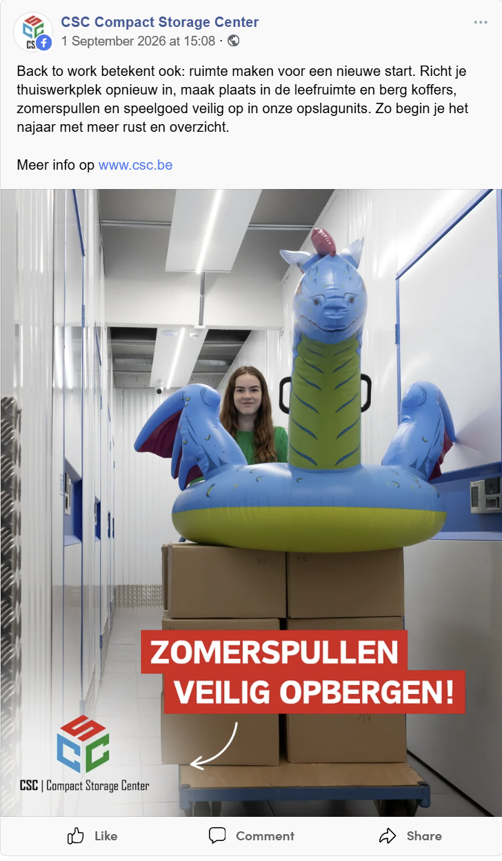 Socialmediacontent voor CSC
