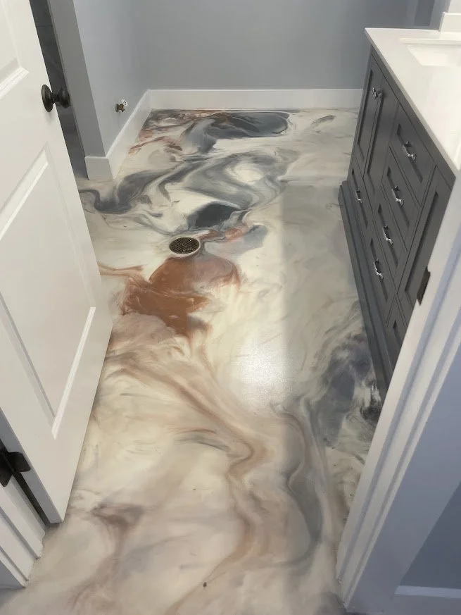 Marble Metallic Epoxy Flooring Installation Augusta GA